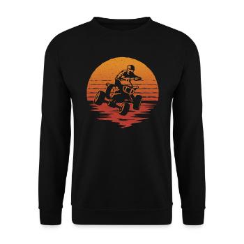 ATV Offroad Biker Quad Driver Design Quad - Unisex Sweatshirt - black - Front - Alina (178cm) & Michal (187cm)