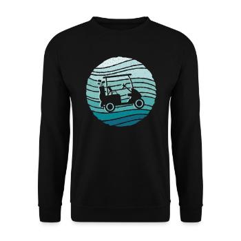 Golfspieler Golfer Golfen Vintage Golf - Unisex Pullover - Schwarz - Vorne - Alina (178cm) & Michal (187cm)