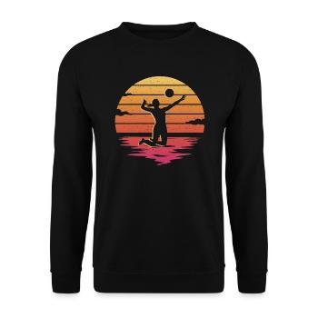 Volleyball Player Volleyball Player Girls Volleyball - Unisex Sweatshirt - black - Front - Alina (178cm) & Michal (187cm)