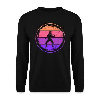 Escrime Escrime Épée Filles Escrimeuse - Sweat-shirt Unisexe - noir - Devant - Alina (178cm) & Michal (187cm)