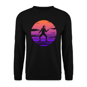 Fencing Fencing Women's épée Fencer - Unisex Sweatshirt - black - Front - Alina (178cm) & Michal (187cm)