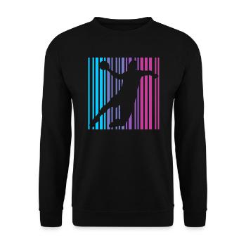 Handball Player Retro Handball Player Handball Player - Unisex Sweatshirt - black - Front - Alina (178cm) & Michal (187cm)