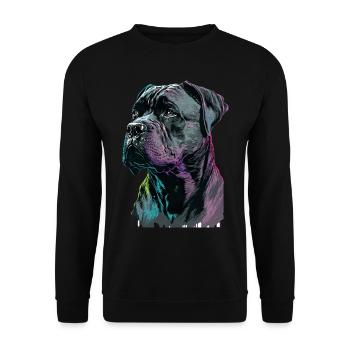 Cane Corso für einen Cane Corso Besitzer - Unisex Pullover - Schwarz - Vorne - Alina (178cm) & Michal (187cm)