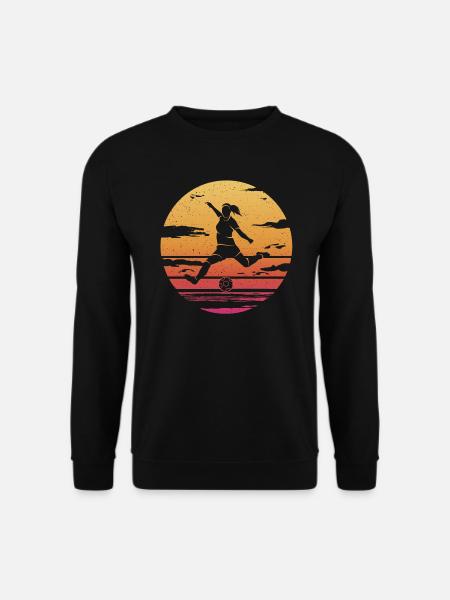 Fußballer Fußballspieler Mädchen Frauen Fußball - Unisex Pullover - Schwarz