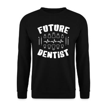 futureDentist - Unisex Sweatshirt - black - Front - Alina (178cm) & Michal (187cm)
