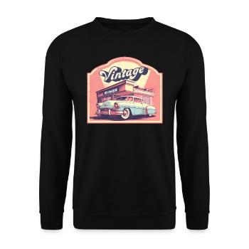 Classic 50s - Unisex Sweatshirt - black - Front - Alina (178cm) & Michal (187cm)