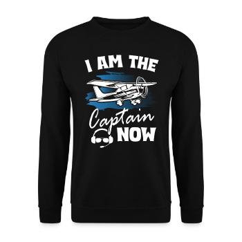 I Am The Captain Now - Unisex Sweatshirt - black - Front - Alina (178cm) & Michal (187cm)