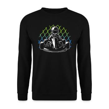 Kart Race Kart Sport Hommes Garçons Go-Kart - Sweat-shirt Unisexe - noir - Devant - Alina (178cm) & Michal (187cm)