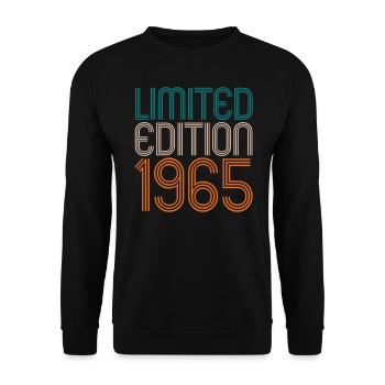 Limited Edition 1965 - Geburtstag 1965 - Unisex Pullover - Schwarz - Vorne - Alina (178cm) & Michal (187cm)