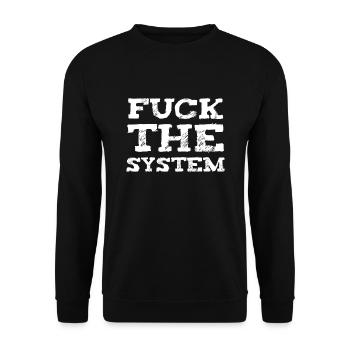 Baiser le système - Sweat-shirt Unisexe - noir - Devant - Alina (178cm) & Michal (187cm)