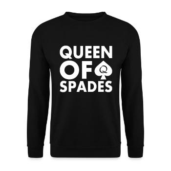 Queen of spades - Unisex Sweatshirt - black - Front - Alina (178cm) & Michal (187cm)