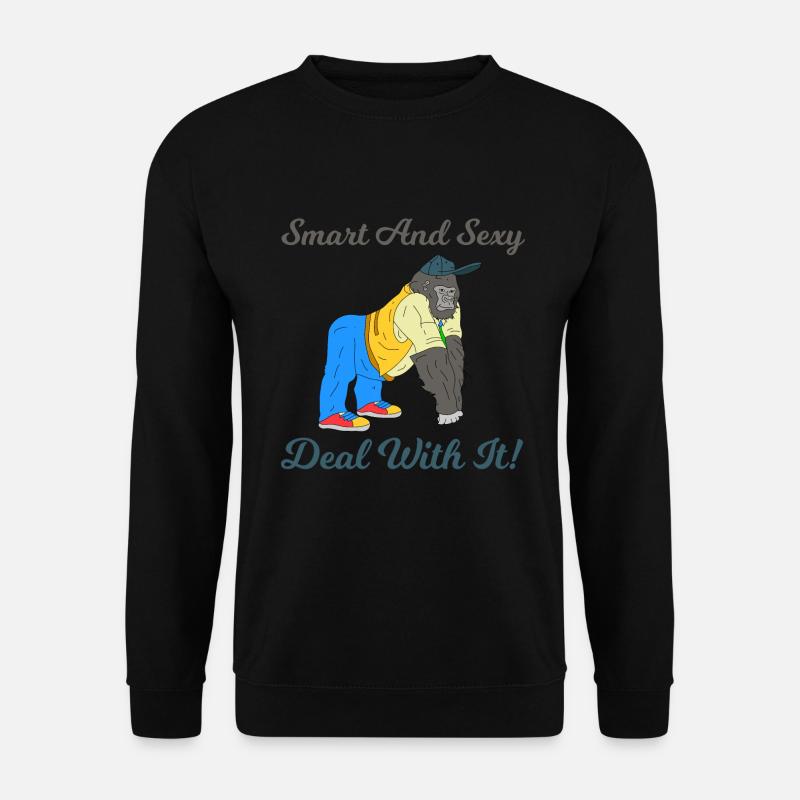 Smart and Sexy - Nerd Gorilla - Unisex Sweatshirt - black