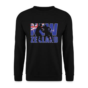 New Zealand Rugby - Unisex Sweatshirt - black - Front - Alina (178cm) & Michal (187cm)