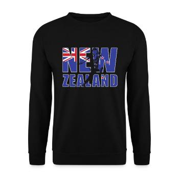 New Zealand Rugby - Unisex Pullover - Schwarz - Vorne - Alina (178cm) & Michal (187cm)