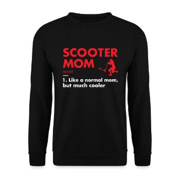 Sport Mom Definition Scooter - Unisex Pullover - Schwarz - Vorne - Alina (178cm) & Michal (187cm)