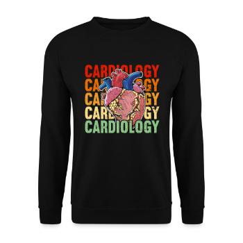 Kardiologie Kardiologe Herzkrankenschwester EKG-Medizin - Unisex Pullover - Schwarz - Vorne - Alina (178cm) & Michal (187cm)