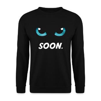 Cat Eyes Blue Soon - Unisex Sweatshirt - black - Front - Alina (178cm) & Michal (187cm)