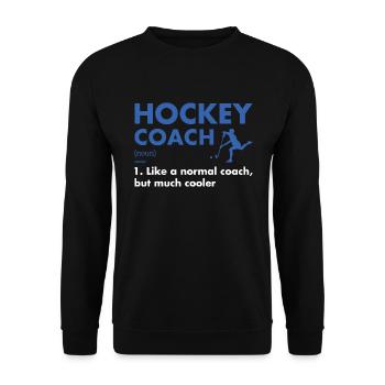 Entraîneur sportif Définition Hockey - Sweat-shirt Unisexe - noir - Devant - Alina (178cm) & Michal (187cm)