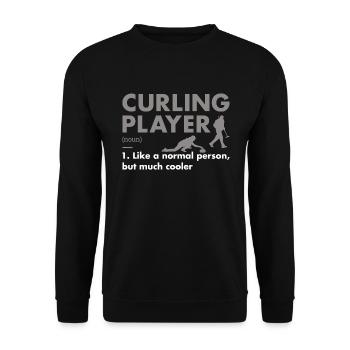 Définition du joueur sportif Curling - Sweat-shirt Unisexe - noir - Devant - Alina (178cm) & Michal (187cm)