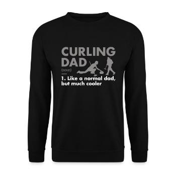 Définition de papa sportif Curling - Sweat-shirt Unisexe - noir - Devant - Alina (178cm) & Michal (187cm)