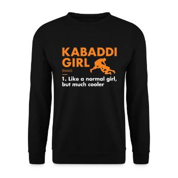 Sport Girl Definition Kabaddi - Unisex Sweatshirt - black - Front - Alina (178cm) & Michal (187cm)