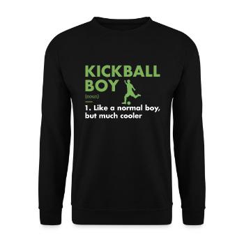 Sport Boy Définition Kickball - Sweat-shirt Unisexe - noir - Devant - Alina (178cm) & Michal (187cm)