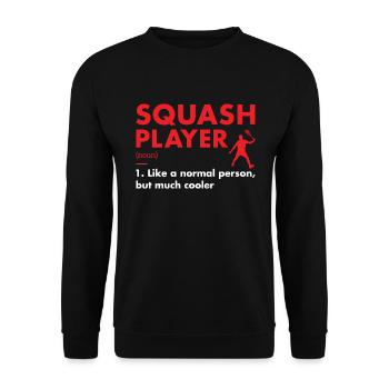 Sport Player Definition Squash - Unisex Sweatshirt - black - Front - Alina (178cm) & Michal (187cm)
