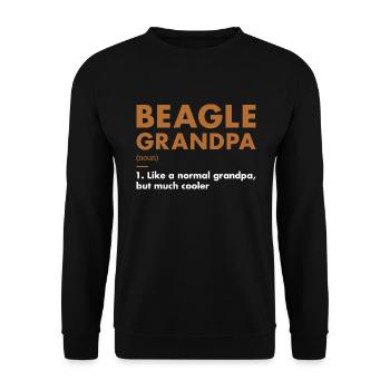 Beagle Grandpa Definition - Unisex Pullover - Schwarz - Vorne - Alina (178cm) & Michal (187cm)