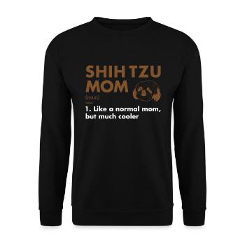 Shih Tzu Mom Définition - Sweat-shirt Unisexe - noir - Devant - Alina (178cm) & Michal (187cm)