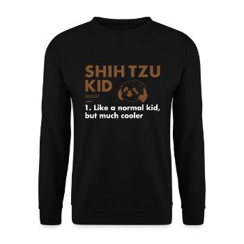 Shih Tzu Kid Définition - Sweat-shirt Unisexe - noir - Devant - Alina (178cm) & Michal (187cm)