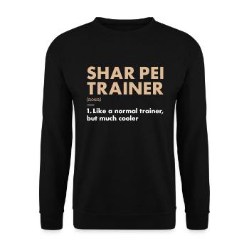 Shar Pei Entraîneur Definiton - Sweat-shirt Unisexe - noir - Devant - Alina (178cm) & Michal (187cm)