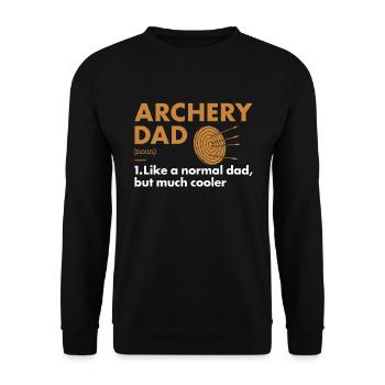 Sport Dad Archery - Unisex Sweatshirt - black - Front - Alina (178cm) & Michal (187cm)