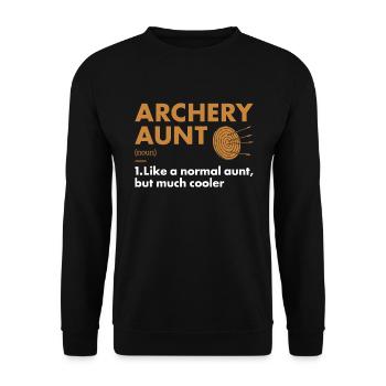 Sport Aunt Archery - Unisex Sweatshirt - black - Front - Alina (178cm) & Michal (187cm)