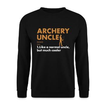 Sport Uncle Archery - Unisex Sweatshirt - black - Front - Alina (178cm) & Michal (187cm)