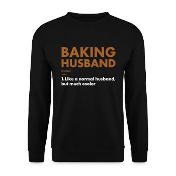 Baker Husband Definition Baking - Unisex Sweatshirt - black - Front - Alina (178cm) & Michal (187cm)