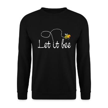 Bee Let it be - Unisex Sweatshirt - black - Front - Alina (178cm) & Michal (187cm)
