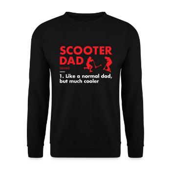 Sport Dad Definition Scooter - Unisex Pullover - Schwarz - Vorne - Alina (178cm) & Michal (187cm)
