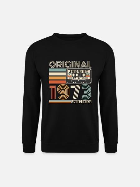 Jahrgang 1973 Vintage Geburtstag Retro - Unisex Pullover - Schwarz