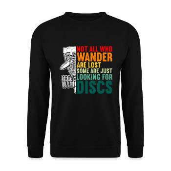 Disc Golf Disc Golfing - Unisex Sweatshirt - black - Front - Alina (178cm) & Michal (187cm)