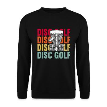 Disc Golf - Unisex Sweatshirt - black - Front - Alina (178cm) & Michal (187cm)