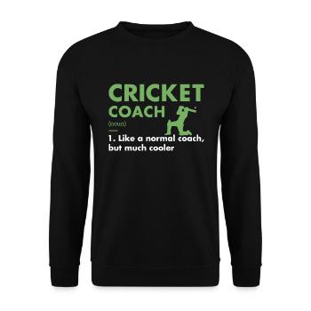 Sport Coach Definition Cricket - Unisex Sweatshirt - black - Front - Alina (178cm) & Michal (187cm)
