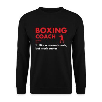 Entraîneur sportif Définition Boxe - Sweat-shirt Unisexe - noir - Devant - Alina (178cm) & Michal (187cm)