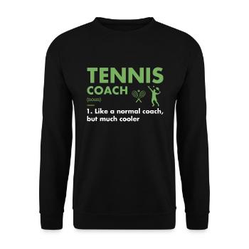 Sport Coach Definition Tennis - Unisex Pullover - Schwarz - Vorne - Alina (178cm) & Michal (187cm)