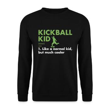 Sport Kid Définition Kickball - Sweat-shirt Unisexe - noir - Devant - Alina (178cm) & Michal (187cm)