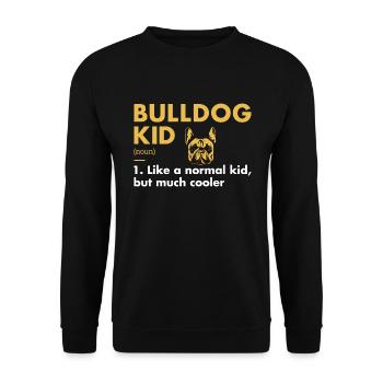 Bulldog Kid Definition - Unisex Sweatshirt - black - Front - Alina (178cm) & Michal (187cm)