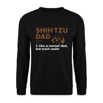 Shih Tzu Dad Definition - Unisex Sweatshirt - black - Front - Alina (178cm) & Michal (187cm)