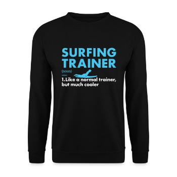 Sport Trainer Surfing - Unisex Pullover - Schwarz - Vorne - Alina (178cm) & Michal (187cm)