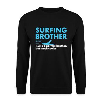 Sport Brother Surfing - Unisex Sweatshirt - black - Front - Alina (178cm) & Michal (187cm)