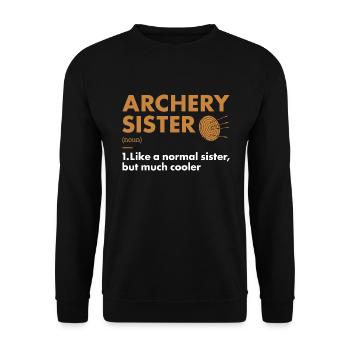 Sport Sister Archery - Unisex Sweatshirt - black - Front - Alina (178cm) & Michal (187cm)