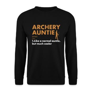 Sport Auntie Archery - Unisex Sweatshirt - black - Front - Alina (178cm) & Michal (187cm)